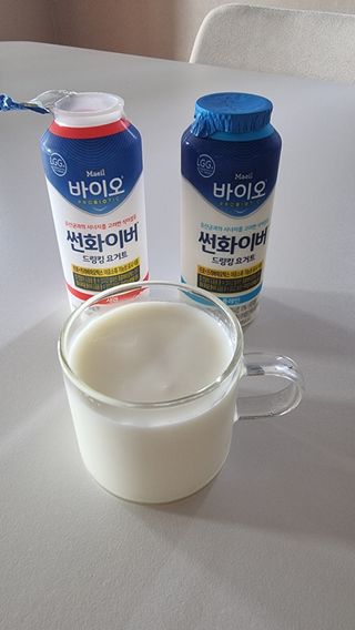 LIVE 매일바이오 썬화이버 드링킹 요거트 — 5점을 준 리뷰어가 2022년 8월 올린 사용 사진
