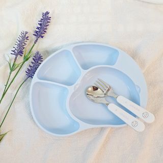 유비맘 캐릭터 실리콘 흡착 식판_색상 랜덤발송 — 5점을 준 리뷰어가 2021년 2월 올린 사용 사진