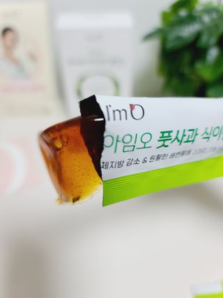 아임오 풋사과 식이섬유 밸런스 젤리 14포 — 5점을 준 리뷰어가 2021년 9월 올린 사용 사진