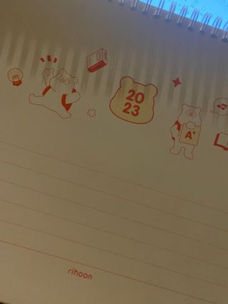 리훈 2023년 곰부 체크리스트 위클리 다이어리 — 3.5점을 준 리뷰어가 2022년 11월 올린 사용 사진