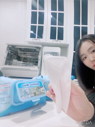 햅스 세균없는 주방 대형 2팩, HAPS sanitizer wipe — 4점을 준 리뷰어가 2021년 12월 올린 사용 사진