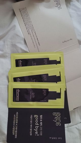 [고잉그레이]굿바이 헤어로스 컬러샴푸 트라이얼키트(5ml*5개) x3 (총 75ml) — 5점을 준 리뷰어가 2022년 12월 올린 사용 사진