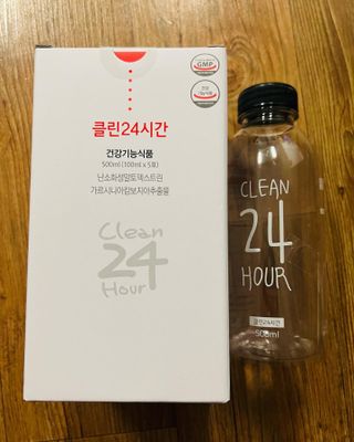 클린24시간 1BOX(5포) + 전용보틀(500ml) — 4.5점을 준 리뷰어가 2022년 12월 올린 사용 사진