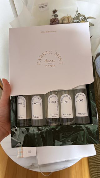 디어포레스트 [5개세트] 숲속의 하루 패브릭미스트 (섬유향수/ 룸스프레이) 50ml 5개 — 5점을 준 리뷰어가 2022년 9월 올린 사용 사진