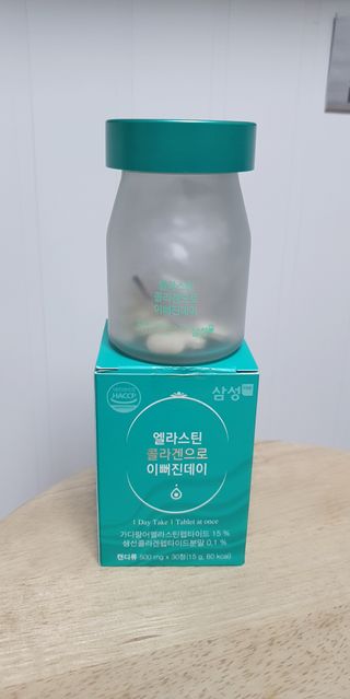 체인미 엘라스틴 콜라겐으로 이뻐진데이 500mg x 30정 — 5점을 준 리뷰어가 2021년 12월 올린 사용 사진