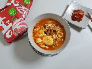 [풀무원] 자연은맛있다 정면, 백면, 홍면  세트 — 5점을 준 리뷰어가 2021년 4월 올린 사용 사진