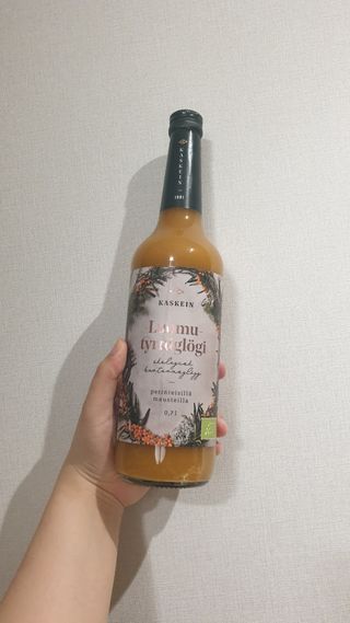 H365 [Kaskein Luomutyrniglögi] 핀란드 전통 무알콜 멀드와인 시벅톤 글로기 — 3점을 준 리뷰어가 2021년 4월 올린 사용 사진