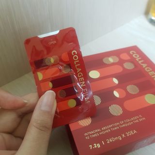 프리마인 귀족의 콜라겐, 92배 흡수율. 럭셔리 프리미엄 셀라브 콜라겐필름 30매 — 5점을 준 리뷰어가 2021년 10월 올린 사용 사진