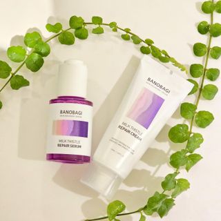바노바기 코스메틱 바노바기 밀크 씨슬 리페어 세럼 30ml & 크림 50ml — 5점을 준 리뷰어가 2024년 6월 올린 사용 사진