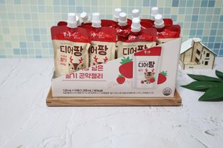 [몸엔용] 우리 아이 건강간식, 달콤한 녹용곤약젤리 디어팡 4종 — 5점을 준 리뷰어가 2021년 8월 올린 사용 사진