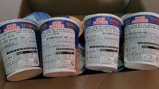 NISSIN 닛신 컵누들  4종 - 씨푸드오리지날, 씨푸드 스파이시, 씨푸드 커리, 씨푸드 XO소스 — 4점을 준 리뷰어가 2022년 4월 올린 사용 사진