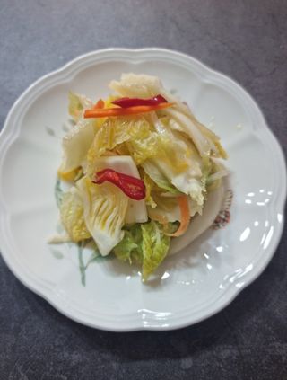 셰프애찬 단호박 백김치 1kg — 5점을 준 리뷰어가 2022년 10월 올린 사용 사진