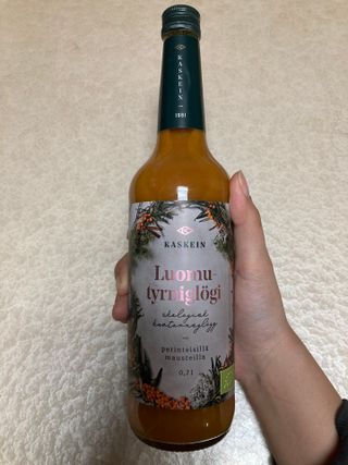 H365 [Kaskein Luomutyrniglögi] 핀란드 전통 무알콜 멀드와인 시벅톤 글로기 — 4.5점을 준 리뷰어가 2021년 4월 올린 사용 사진