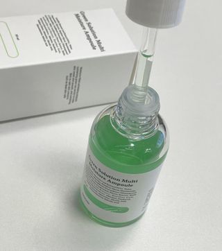 [녹산] 그린 솔루션 멀티 수분 앰플 + 그린 솔루션 멀티 수분크림 — 3점을 준 리뷰어가 2022년 10월 올린 사용 사진