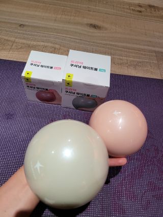 트라택 쿠셔닝 웨이트볼 0.5kg + 1kg SET — 5점을 준 리뷰어가 2022년 6월 올린 사용 사진