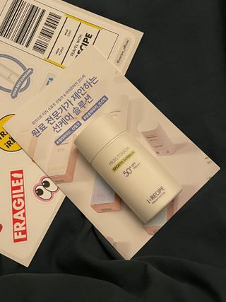 아이레시피 모이스트터치 스포츠 선밀크 50ml (SPF50+ PA+++) — 3.5점을 준 리뷰어가 2023년 2월 올린 사용 사진