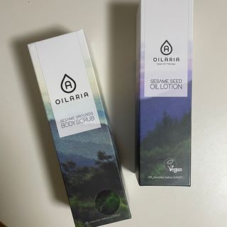 오일아리아 뉴트리 모이스처라이징 세사미 씨드 오일로션 & 데일리 디톡스 세사미 그라운즈 바디스크럽 — 5점을 준 리뷰어가 2023년 9월 올린 사용 사진