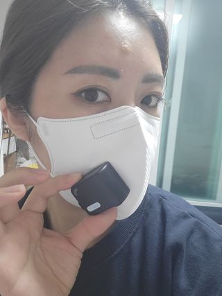 주식회사 휴레브 Cool Fit(마스크 공기 순환 장치) — 5점을 준 리뷰어가 2022년 11월 올린 사용 사진