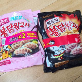 삼양냉동 [삼양] 얇은피불닭왕교자+얇은피까르보불닭왕교자 총4팩 — 5점을 준 리뷰어가 2021년 2월 올린 사용 사진