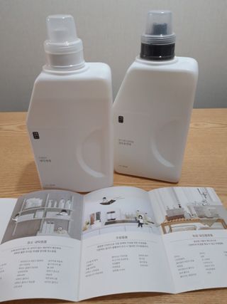 [생활공작소] 섬유유연제 + 세탁세제 1.5L 릴리향 — 5점을 준 리뷰어가 2021년 2월 올린 사용 사진