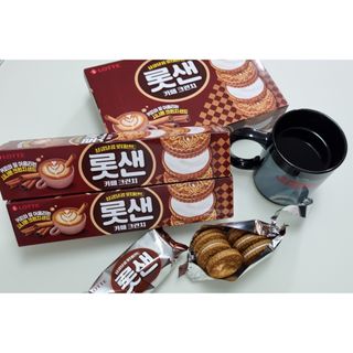 롯데제과 롯샌 카페크런치 — 4점을 준 리뷰어가 2021년 10월 올린 사용 사진