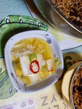 셰프애찬 단호박 백김치 1kg — 5점을 준 리뷰어가 2022년 10월 올린 사용 사진