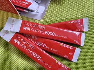 메타아르기닌 GC녹십자웰빙 메타 아르기닌 6000 플러스 오르니틴 — 5점을 준 리뷰어가 2022년 4월 올린 사용 사진