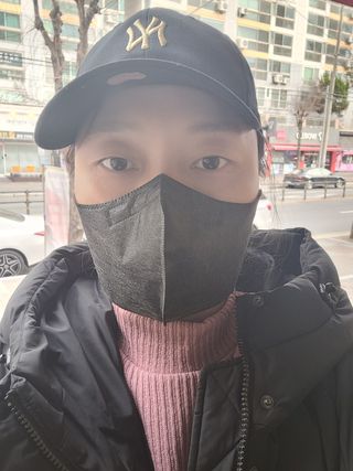 [케이퓨리] 케이퓨리 항균 구리마스크 15매 (대형/중형/키즈) — 5점을 준 리뷰어가 2022년 12월 올린 사용 사진