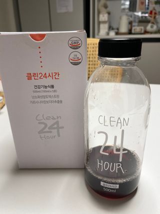 클린24시간 1BOX(5포) + 전용보틀(500ml) — 3점을 준 리뷰어가 2023년 2월 올린 사용 사진