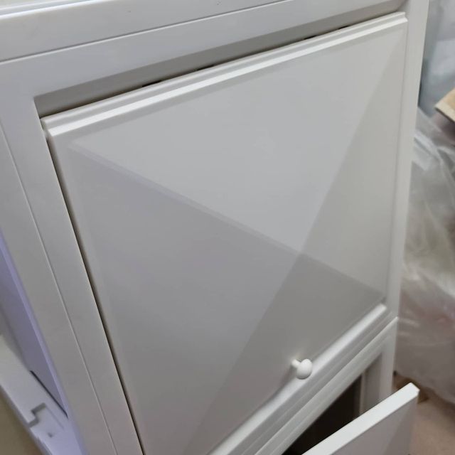 올맘 큐브수납함 2P 화이트/블루 리뷰 사진
