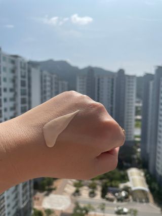 키노닉스 로지 톤업 선밀크 — 5점을 준 리뷰어가 2021년 8월 올린 사용 사진