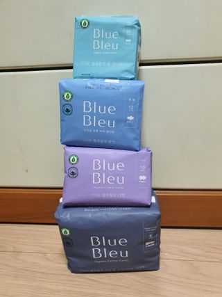 블루블루 유기농 순면 커버 생리대 — 5점을 준 리뷰어가 2021년 2월 올린 사용 사진