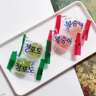 청포도캔디 복숭아캔디 — 5점을 준 리뷰어가 2022년 11월 올린 사용 사진