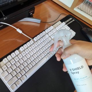 브이쉴드 살균 스프레이 300ml — 5점을 준 리뷰어가 2021년 7월 올린 사용 사진