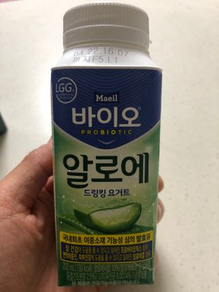 LIVE 매일바이오 알로에 드링킹 요거트 — 5점을 준 리뷰어가 2022년 4월 올린 사용 사진