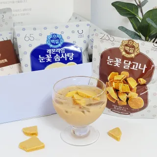 딜라이트 프로젝트  달콤한 눈꽃 간식세트( 눈꽃 솜사탕 / 레몬라임 솜사탕 / 달고나 총 7EA+스마트톡 증정) — 5점을 준 리뷰어가 2022년 6월 올린 사용 사진