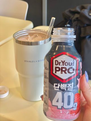 닥터유 프로 단백질드링크 40g 딸기 — 5점을 준 리뷰어가 2025년 7월 올린 사용 사진