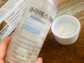 [큐라에스] 뮤신콜라겐 더마3 76.8(1개월분) — 4.5점을 준 리뷰어가 2023년 12월 올린 사용 사진