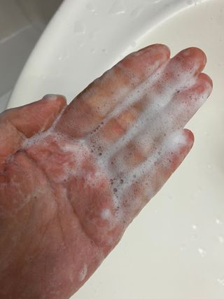 바르셀 저분자피쉬콜라겐 클랜징 파우더 화이트닝 각질제거 필링 워시 젠 90g — 5점을 준 리뷰어가 2021년 11월 올린 사용 사진