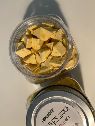 페페로니 진짜 프리바이오틱스 치즈+치즈고구마 180g+180g — 4.5점을 준 리뷰어가 2021년 7월 올린 사용 사진