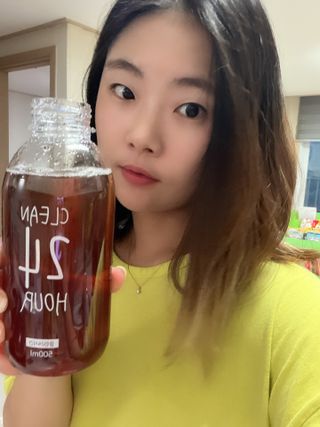 클린24시간 1BOX(5포) + 전용보틀(500ml) — 4점을 준 리뷰어가 2023년 8월 올린 사용 사진