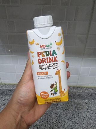 메디웰 페디아드링크 미니 바나나맛 — 5점을 준 리뷰어가 2021년 7월 올린 사용 사진