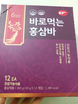 씨알푸드 건강기능식품 6년근 홍삼 함유, 바로먹는 홍삼바 30g 12개입 — 5점을 준 리뷰어가 2022년 3월 올린 사용 사진