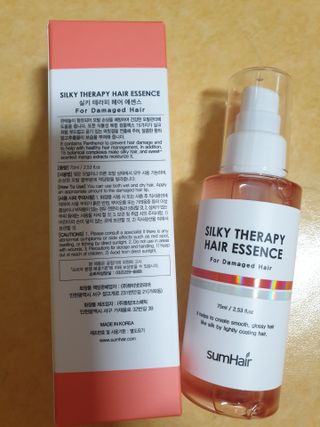 썸헤어 / SUMHAIR 썸헤어 실키 테라피 헤어 에센스 — 5점을 준 리뷰어가 2021년 4월 올린 사용 사진