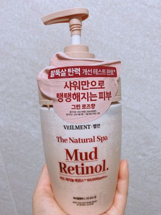 벨먼 내추럴 스파 머드레티놀 바디워시(그린로즈, 미드나잇 피오니) — 5점을 준 리뷰어가 2022년 6월 올린 사용 사진