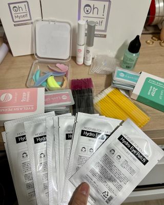 피비에스코리아 [오마이셀프] 셀프 속눈썹펌 키트 뷰러펌 파마 세트 — 5점을 준 리뷰어가 2022년 1월 올린 사용 사진