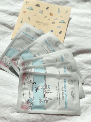 세뚜아(Cettua) [세뚜아] 모이스처 밸런싱 페이셜 마스크 Cettua Moisture Balancing Facial Mask 5매 — 4.5점을 준 리뷰어가 2024년 3월 올린 사용 사진
