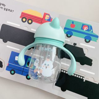 유비맘 트라이탄 코니빨대컵_컬러 랜덤 발송 — 3.5점을 준 리뷰어가 2021년 1월 올린 사용 사진