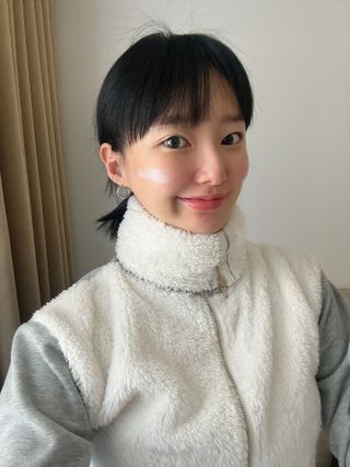 바노바기 코스메틱 바노바기 밀크씨슬 리페어 시카 선스크린 플러스 50ml — 5점을 준 리뷰어가 2023년 2월 올린 사용 사진