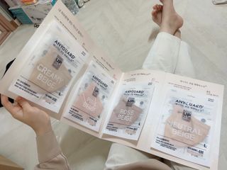 애니가드 셋업메베마스크 (대형 4컬러 + 중형 4컬러) — 5점을 준 리뷰어가 2022년 4월 올린 사용 사진